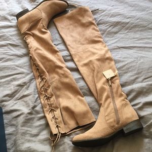 American Eagle Outfitters Tan Over the Knee Boots